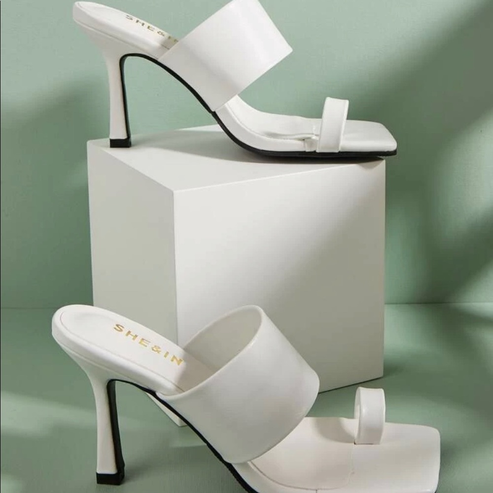 White mule sandals